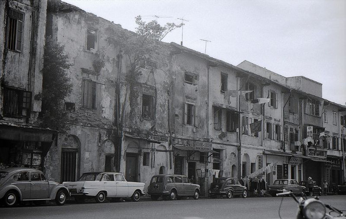 Một khu chung cư cũ của Singapore. Ảnh: Vintag.