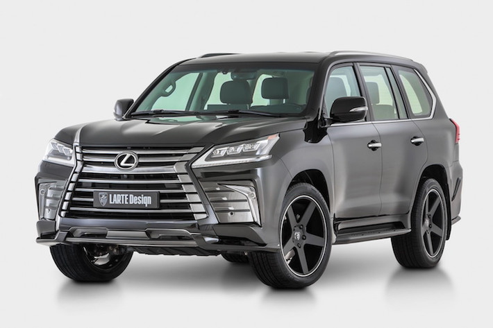 Với các chi tiết sắc sảo theo ngôn ngữ thiết kế L-Finesse mới nhất, Lexus LX570 2016 vốn đã là một trong những mẫu SUV hạng sang cá tính nhất hiện nay. Tuy nhiên với hãng độ body Larte Design, chiếc xe vẫn có thể "ngầu" và mạnh mẽ hơn nhữa nhờ có bộ bodykit mới.