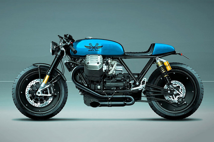 Vốn đã là một xưởng độ Moto Guzzi nổi tiếng ở châu Âu, nhưng lần này đối với dự án xe độ Moto Guzzi Ristretto phong cách cafe racer, Radical Guzzi còn "nhờ cậy" tới sự giúp đỡ của Sylvain Berneron - cựu nhân viên thiết kế của BMW hiện đang đồng quản lý xưởng độ PRAEM nổi tiếng.
