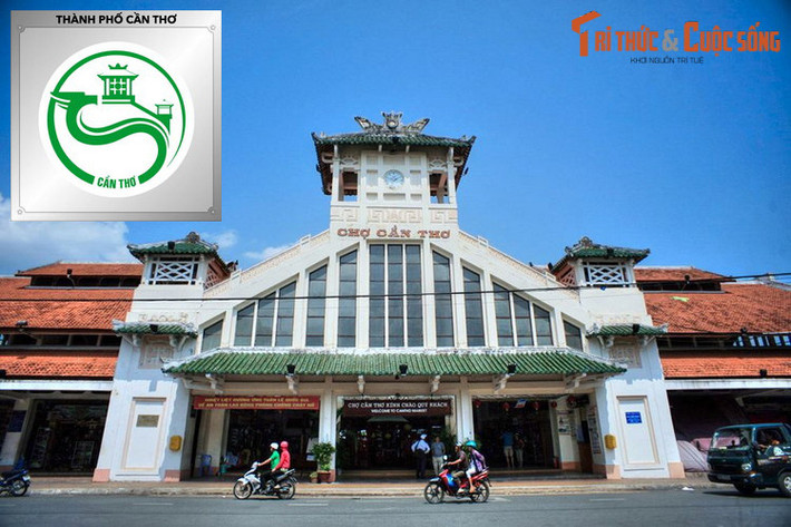 Logo của TP Cần Thơ: Chợ Cần Thơ. Được xây dựng khoảng năm 1915, cùng thời với chợ Bến Thành và chợ Bình Tây, chợ Cần Thơ là công trình kiến trúc cổ gắn liền với lịch sử của thành phố lớn nhất miền Tây.