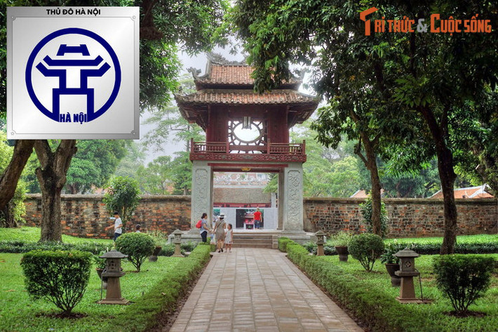 Logo của thủ đô Hà Nội: Khuê Văn Các. Khuê Văn Các là một công trình mang tính điểm nhấn của Văn Miếu - Quốc Tử Giám Hà Nội, được coi là biểu tượng cho tinh thần coi trọng học vấn của người Việt.