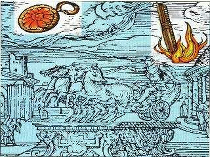 Đây là một hình vẽ thời Phục hưng, minh họa việc một UFO xuất hiện ở thành Rome trong cuốn sách "Prodigiorum Liber" của sử gia La Mã Julio Obsequens. Ông mô tả: "Một cái gì đó giống như một loại vũ khí, hoặc tên lửa, xuất hiện với một tiếng ồn lớn từ mặt đất bay lên trời" .
