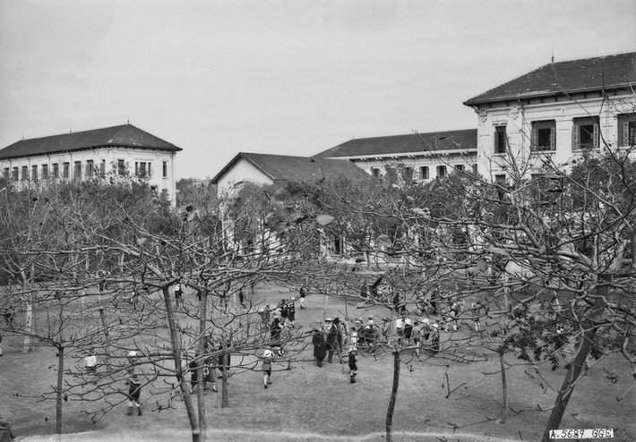 Sân chơi cho trẻ em trong trường.