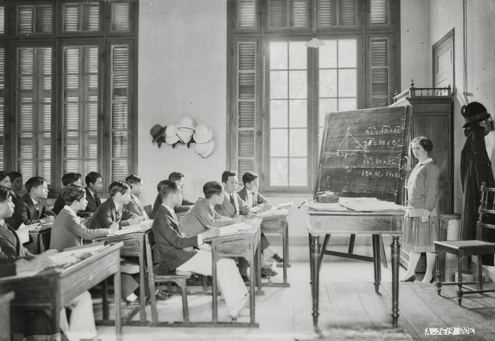 Giờ học toán.