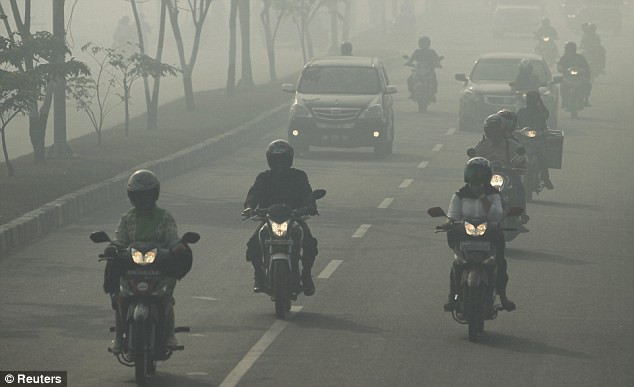 Ô nhiễm không khí do xe cộ, chất thải công nghiệp và các nhà nhà điện cũng làm tăng nguy cơ bị ung thư phổi đối với những người hít phải. Ước tính mỗi năm có trên 2.000 người tử vong vì ung thư phổi do ô nhiễm không khí, nguy cơ cao tương đương với hút thuốc lá thụ động.