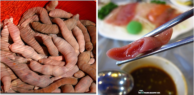 Cá dương vật là một loại giun chui sâu vào lòng cát đại dương. Ở Hàn Quốc, cá này thường được ăn sống với nước tương và dầu mè.