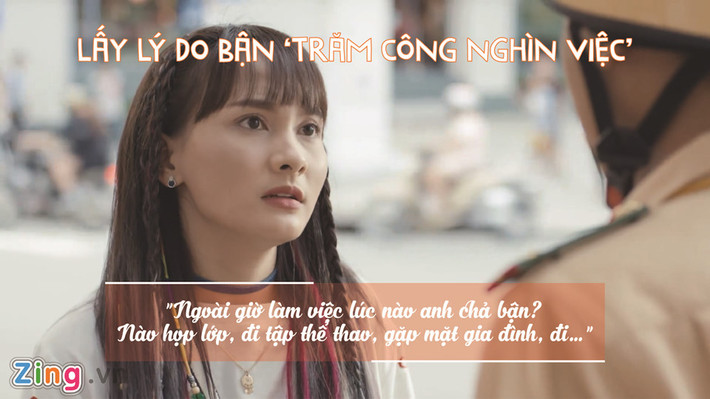 Nhân vật Mr. Cần Trô do nam diễn viên Xuân Nghị thủ vai đang nhận được sự yêu mến từ khán giả. Trong phim, anh bị cô gái cá tính Sol (Bảo Thanh đóng) theo đuổi nhiệt tình. Mr. Cần Trô tìm mọi cách để thoát khỏi sự đeo bám của cô gái này. Bận "trăm công nghìn việc" là một trong những chiêu anh chàng áp dụng.