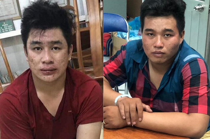 Cũng theo tướng Minh, khoảng 12h sau khi xảy ra vụ án, Công an huyện Hóc Môn đã bắt giữ được nghi can Nguyễn Hoàng Châu Phú nhưng công an chưa thể thông tin cho báo chí vì Phú không thừa nhận. Sau đó, qua đấu tranh và thu giữ tang vật như chiếc xe Exiter sử dụng gây án và quần áo tư trang dính máu của các nghi can nên công an mới tổ chức bắt giữ Nguyễn Tấn Tài. Trong ảnh: Nguyễn Tấn Tài và Nguyễn Hoàng Châu Phú (Ảnh: Dantri).