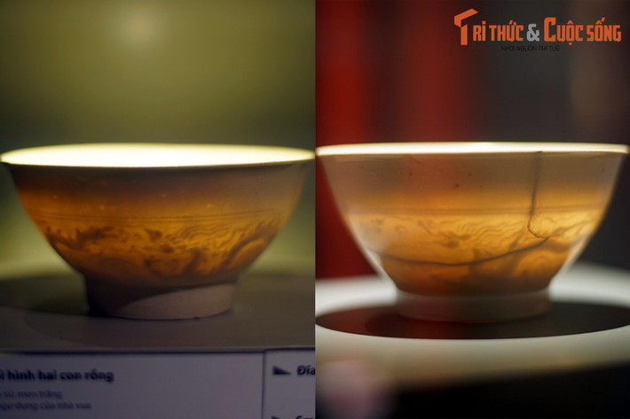 Hoàng thành Thăng Long là nơi đang lưu giữ hai chiếc bát sứ cổ được đánh giá là đẹp và độc đáo nhất từng được tìm thấy ở Việt Nam. Hai hiện vật này đã được công nhận là Bảo vật quốc gia vào năm 2021 với tên gọi chính thức là “Hai bát sứ ngự dụng Hoàng thành Thăng Long”.