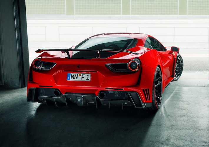 Thiết kế 5 cánh kép của mâm NF6 NL khá giống như một số dòng siêu xe Ferrari hàng đầu, chẳng hạn như Enzo Ferrari lừng lẫy một thời. Bên cạnh "dàn chân", hệ thống treo của xe cũng đã được hạ thấp 1 inch. Ở phía sau, Novitec cũng không quên bổ sung cánh đuôi và cản sau với cánh khuếch tán gầm bằng sợi carbon cho 488 GTB.