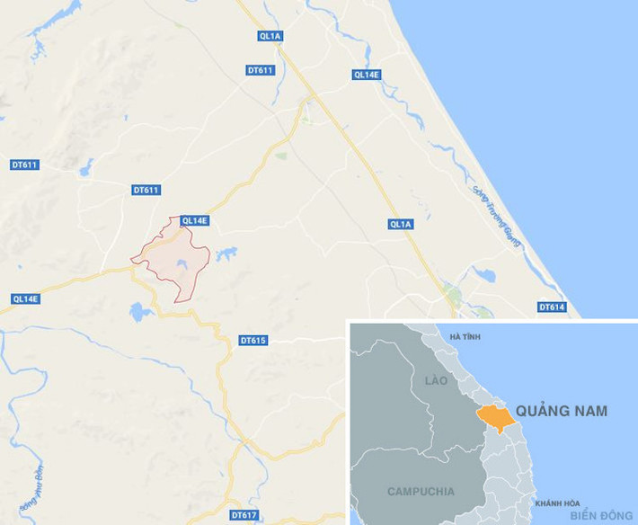 Xã Bình Lãnh, huyện Thăng Bình (Quảng Nam), nơi có công trình nước sạch bỏ hoang. Ảnh: Google Maps.