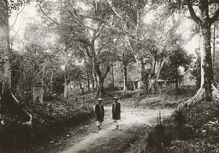 Lối vào lăng vua Gia Long ở Huế năm 1926. Ảnh tư liệu.