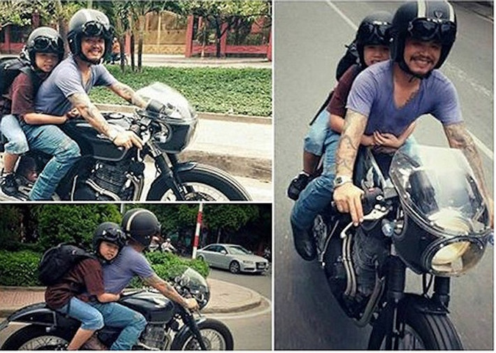 Anh cũng từng bị bắt gặp khi đang chở con trên một chiếc Honda cafe racer. Tuy nhiên hiện vẫn chưa rõ chiếc xe này được Trần Lập độ lên từ FTR220 hay là một chiếc xe khác.