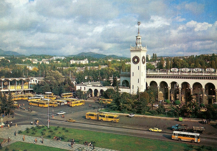 Nhà ga tàu hỏa ở Sochi.