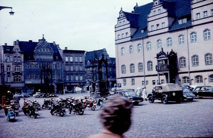 Quảng trường trung tâm thị trấn cổ Wittenberg. Ảnh: Normann Flickr.