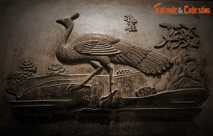 Nhân đỉnh, chiếc đỉnh thứ hai trong Cửu Đỉnh có hình tượng “Khổng tước”, nghĩa là chim công. Trong Sách Đỏ Việt Nam, chim công nằm trong diện Nguy cấp. Số lượng của chúng đã giảm mạnh trong thiên nhiên do bị săn bắn bừa bãi và mất môi trường sống.