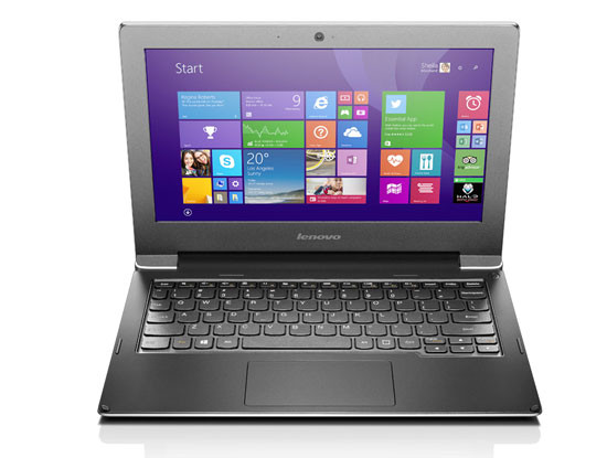 Lenovo S21e (sắp ra mắt). Máy có trọng lượng 1,15 kg, tính di động cao, thời lượng pin lên tới 5 giờ, sử dụng vi xử lý Intel Celeron, N2840, 2.16 GHz, RAM 2 GB, bộ nhớ trong 32 GB, chạy hệ điều hành Windows 8.1.Lenovo S21e tích hợp công nghệ âm thanh Dolby Home Theater, công nghệ tiết kiệm pin, tích hợp cổng USB 3.0, HDMI, webcam… Mẫu laptop này có giá dưới 5 triệu đồng, bắt đầu được FPT nhận đặt hàng từ 20/6 và bán ra thị trường từ 6/7/2015.