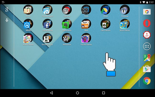 Có thể sử dụng ảnh nền đi kèm với hệ điều hành Android hoặc sử dụng bất kỳ tập tin ảnh nào trong thư viện của làm ảnh nền cho màn hình Home.Bằng cách chạm và giữ vào bất cứ vị trí nào trên không gian trống trên màn hình Home của thiết bị Android. Một menu sẽ hiển thị với các tuỳ chọn có sẵn, nếu một phần của menu bị ẩn đi thì bấm và giữ vào mép trên của menu và kéo lên trên để xem phần còn lại của menu.