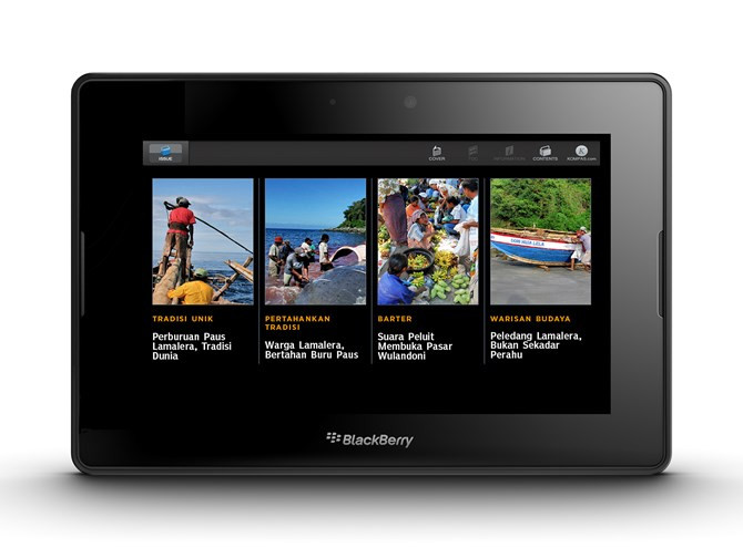 BlackBerry PlayBook là chiếc máy tính bảng của BlackBerry với màn hình 7 inch, chạy hệ điều hành riêng của hãng, cấu hình mạnh: chip lõi kép xung nhịp 1GHz, RAM 1GB, camera 5MP, pin 4.800mAh. Ban đầu, sản phẩm này có giá rất cao nhưng vì không còn được BlackBerry hỗ trợ nữa nên giá bán nhanh chóng giảm xuống dưới 2 triệu đồng. 1,5 triệu là mức giá phổ biến cho phiên bản Wi-Fi, 1,8 triệu là mức giá phổ biến cho phiên bản 3G / LTE. Tất cả đều là hàng xách tay không được bảo hành chính hãng.