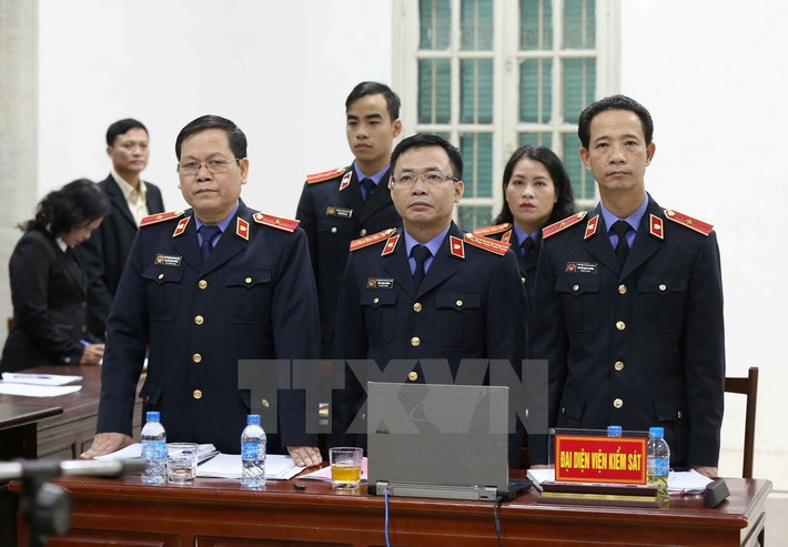 Đại diện Viện kiểm sát tại phiên tuyên án. (Ảnh: Doãn Tấn/TTXVN).