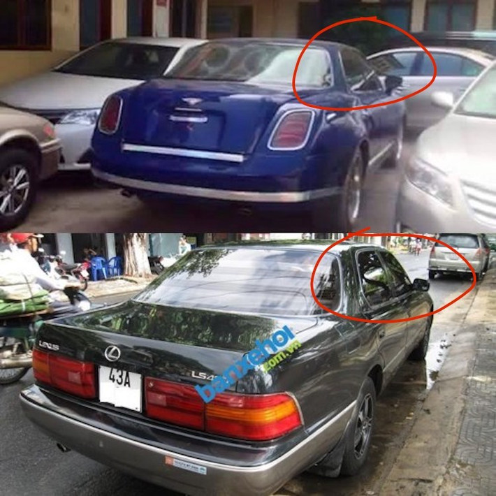 Đặc biệt, chiếc xe bị tịch thu có phần thân giữa không có một điểm chung nào với Mulsanne đời cũ. Từ những hình ảnh ít ỏi chụp chiếc xe bị tịch thu lộ ra, một số người yêu xe đã nhận ra nét tương đồng ở khu vực cửa sổ hai bên thân của chiếc "Bentley Mulsanne" bị tịch thu với một dòng xe sang khác là Lexus LS400 thế hệ đầu tiên.