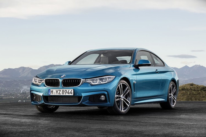 Được dựa trên dòng 3 Series, các phiên bản của BMW 4 Series cũng chỉ được nâng cấp rất nhẹ so với đời cũ, Trong đó, đèn pha trước của xe đã có đèn LED cùng đèn sương mù mới, cùng với cản trước với các khe hút gió được sửa đổi.