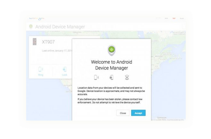 Kế tiếp bạn có ở vào một tình huống không mong muốn, đơn giản hãy vào Google.com/android/devicemanager: