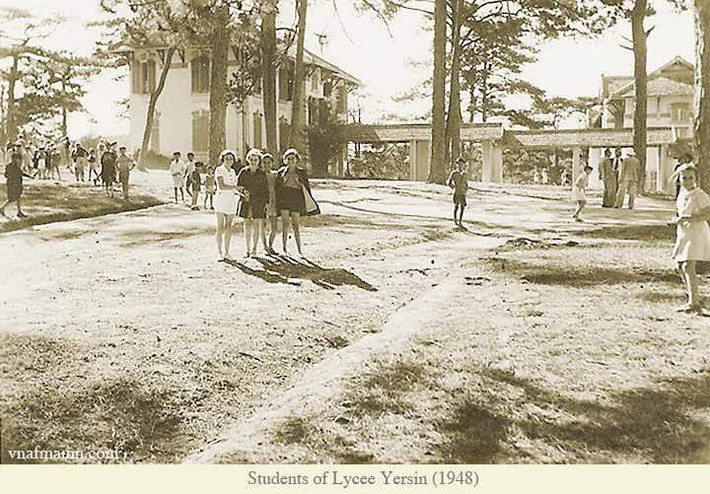 Học sinh Pháp ở trường Grand Lycée Yersin. Ảnh: Raymond Chagneau.