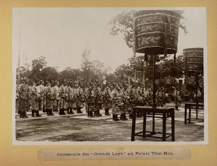 Nghi lễ Đại bái để đón mừng vua về tại điện Thái Hòa ở Hoàng thành. Ảnh tư liệu.
