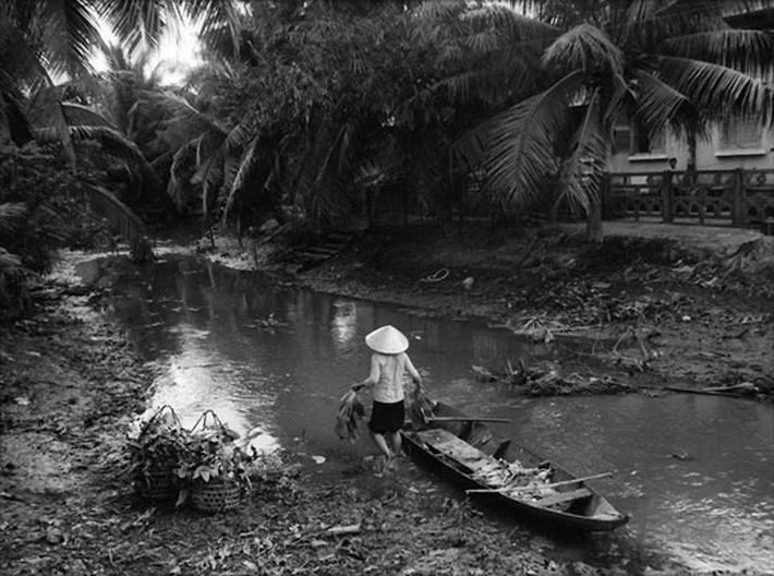 Khung cảnh thôn quê ở miền Nam Việt Nam năm 1966.