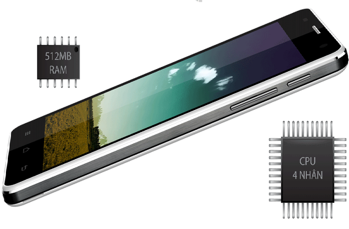 Chip 4 nhân Cortex-A7 và tốc độ 1.3 GHz, chip đồ họa Mali 400MP có thể xử lý đa tác vụ cùng lúc mượt mà, nhanh chóng với hình ảnh đồ họa rõ ràng, sắc nét.