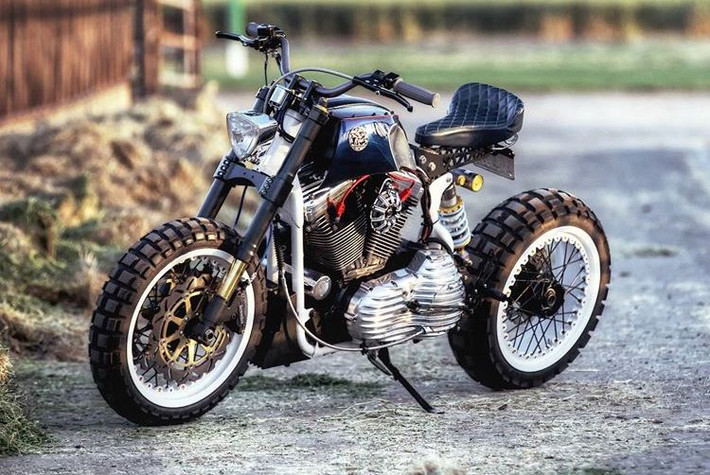 Tuy nhiên, khi độ chiếc Sportster 1200 đời 1997, những người thợ tại hãng độ JSK Moto ở California, Mỹ lại khiến chiếc xe "thoát xác" hoàn toàn. Có tên gọi Cobalt Storm, bản độ sau khi hoàn thành đã thỏa mãn được những yêu cầu của JSK Moto như phải có kiểu dáng cực kỳ hấp dẫn, "không tuổi" và có khả năng offroad nhẹ.
