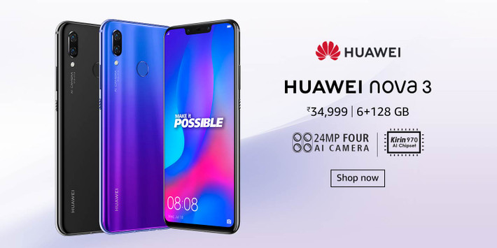 Nova 3 được đánh giá là model thu gọn của P20 Pro với thiết kế màn hình tai thỏ với mặt lưng có độ cong 3D cùng hai màu sắc nổi bật là tím và đỏ.