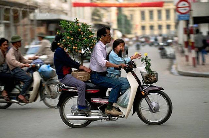 Đầu thập niên 90 cũng là thời điểm đánh dấu sự xuất hiện của dòng xe "giấc mơ" Honda Dream tại Việt Nam. So với những chiếc Cub trước đây, Dream tiện dụng hơn, mạnh mẽ hơn và ngay lập tức được những người khá giả ở Hà Nội mua để "chơi Tết".