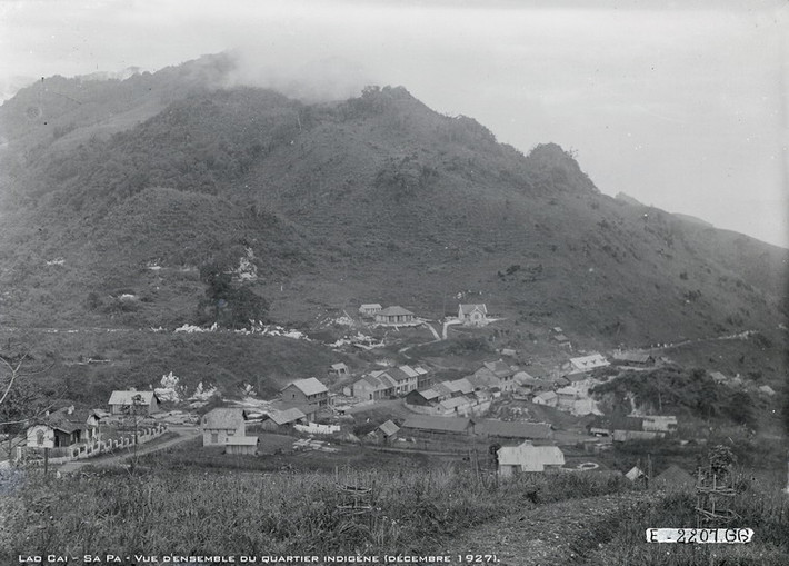 Toàn cảnh thị trấn Sa Pa năm 1927.