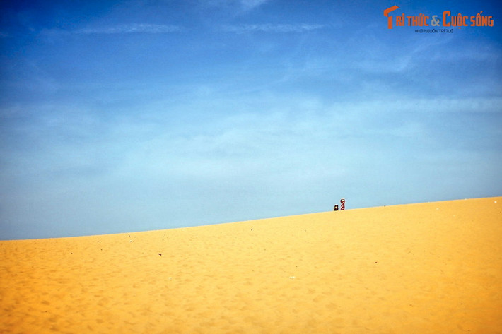 14. Đồi cát bay - Bình Thuận. Khu vực Mũi Né của tỉnh Bình Thuận nổi tiếng cả nước nhờ sự hiện diện của những cồn cát khổng lồ, trải dài nhiều cây số, mang vẻ đẹp siêu thực. Tên gọi đồi cát bay bắt nguồn từ hiện tượng các cồn cát thay đổi hình dạng liên tục dưới tác động của gió.