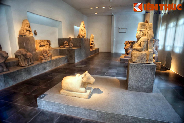 Bảo tàng có 18 không gian trưng bày, gồm 10 không gian trưng bày lịch sử theo thời gian, 6 không gian trưng bày chuyên đề trong nhà, 1 không gian trưng bày chuyên đề ngoài trời và 1 không gian trưng bày ngắn hạn.