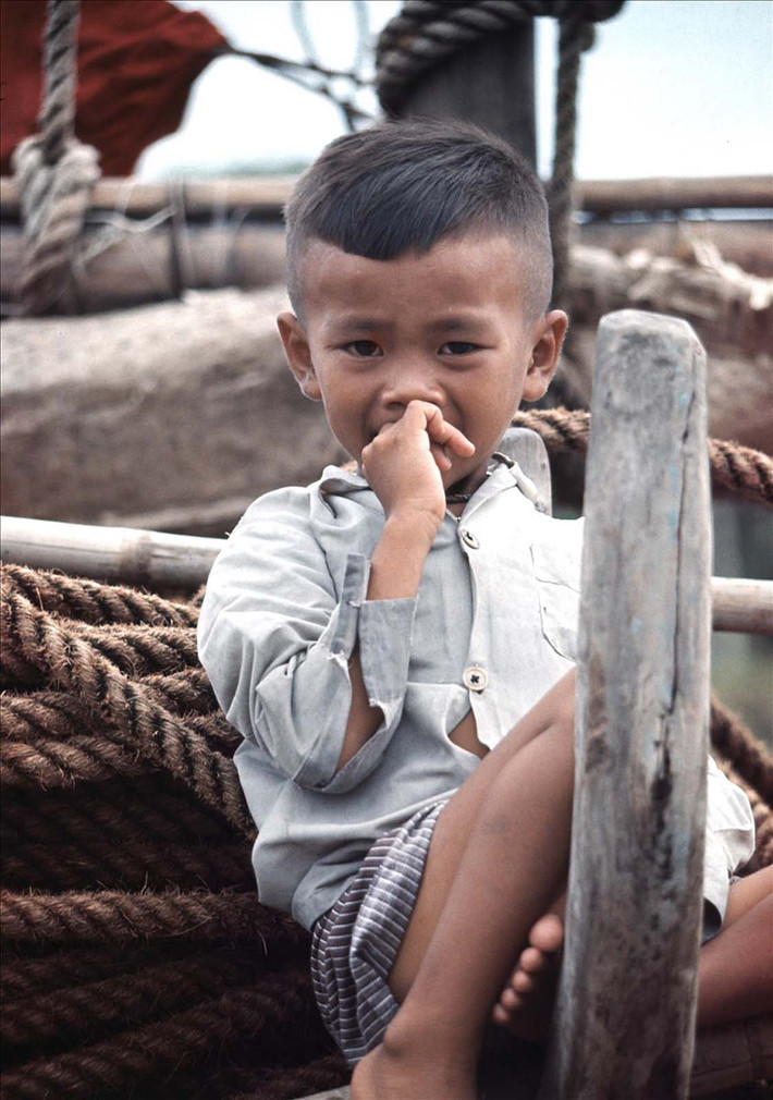 Chân dung một ngư dân nhí.