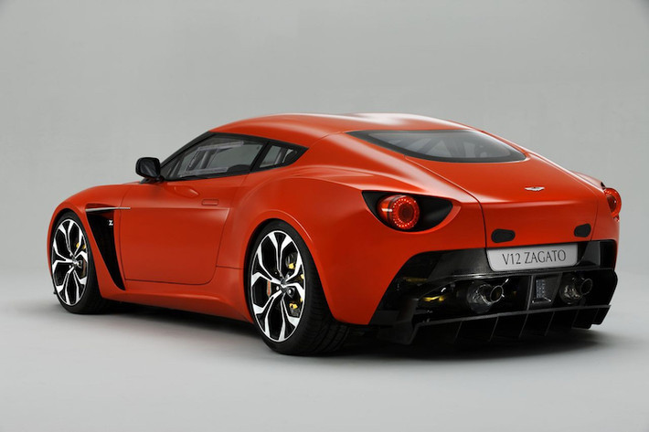Thân xe siêu đẹp của V12 Zagato được tạo ra từ nhôm và sợi carbon. Để chế tác ra chiếc xe, Zagato đã mất tới khoảng 2000 giờ công, trong đó 100 giờ chỉ dành cho việc sơn. Chiếc xe vẫn giữ nguyên động cơ 510 mã lực V12 6.0l nguyên bản của V12 Vantage. Không như những mẫu xe khác trong danh sách, 150 chiếc V12 Zagato đã được sản xuất với giá tương đối "hợp lý" là 396.000 Bảng Anh.