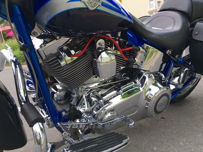 Nhiều chi tiết của chiếc xe, bao gồm cả nguyên khối động cơ V-Twin được mạ chrome sáng bóng, khiến phiên bản đặc biệt này càng trở nên hào nhoáng hơn.