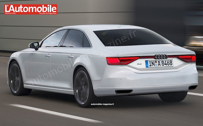 Thiết kế của A8 mới sẽ chịu nhiều ảnh hưởng từ mẫu concept Prologue đã từng được Audi trưng bày rất nhiều tại các triển lãm khác nhau kể từ cuối 2014 và trong suốt năm 2015. Xe cũng sẽ có các phiên bản động cơ dầu 3.0l TDI và xăng W12 6.0l hoàn toàn mới.