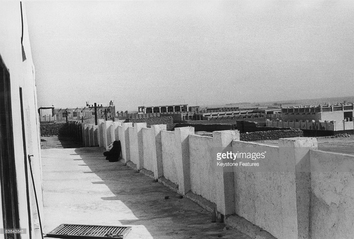 Một góc thủ đô Doha năm 1953 nhìn từ trên một tòa nhà. Ảnh: Getty Images