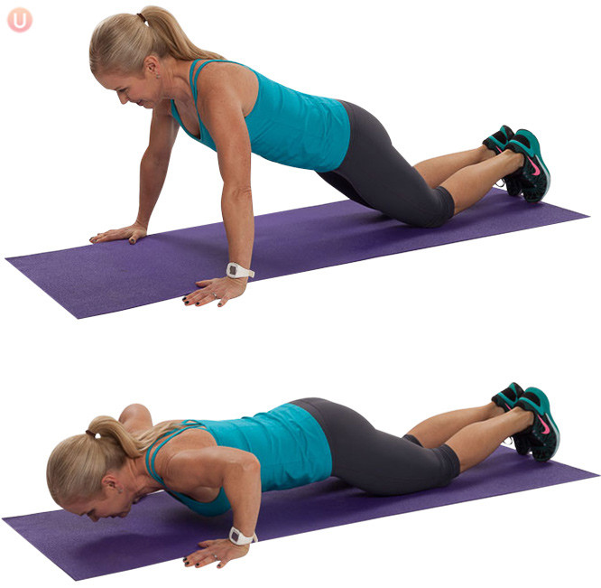 Gập gối rồi squat: Thực hiện động tác gập gối đơn giản sao cho chân trước chân sau đúng kỹ thuật. Tập 20 lần cho mỗi bên và thực hiện 3 set. Ngay sau khi gập gối chuyển ngay sang tư thế squat. Mỗi khi chùng chân xuống thì giữ 3 giây rồi mới đẩy người lên. Thời gian thực hiện bài tập này mất khoảng 5 phút.