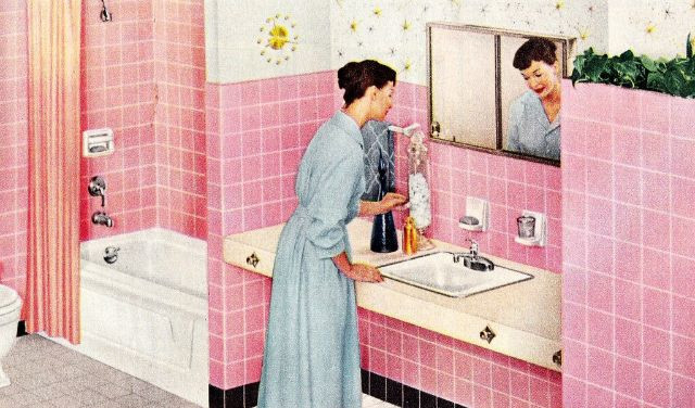 Một mẫu phòng tắm diện tích nhỏ nhưng vẫn đem lại sự thoải mái tuyệt đối cho người dùng. Ảnh: Vintag.