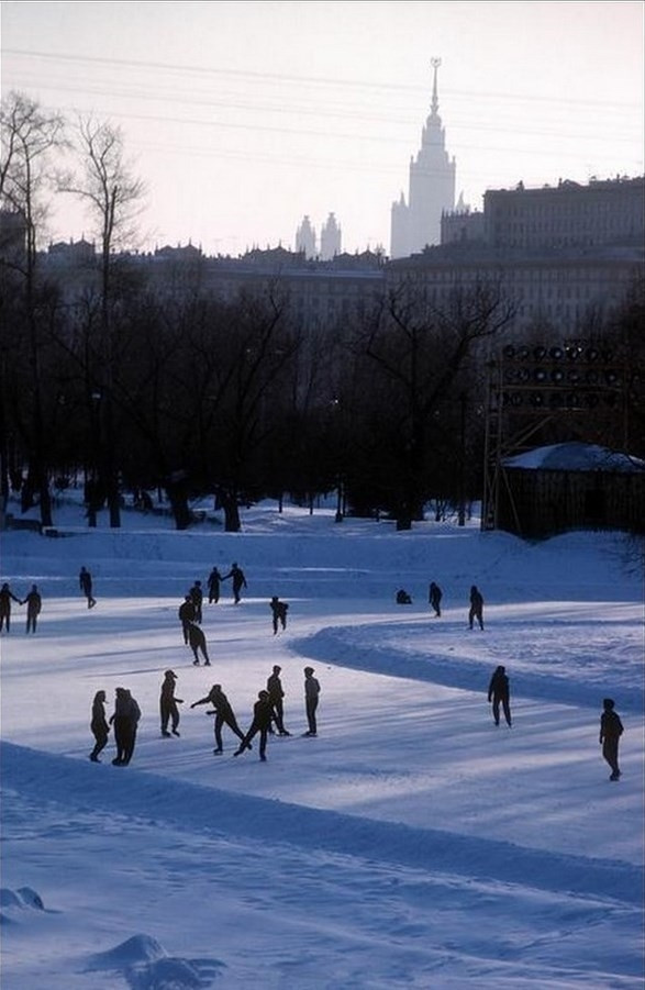Trượt tuyết ở Moscow.