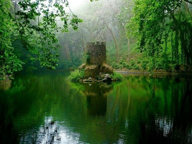 Lâu đài Celtic, Sintra, Bồ Đào Nha: Tòa lâu đài bị bỏ hoang này được tìm thấy trong khuôn viên của cung điện Pena thuộc Sintra, Bồ Đào Nha. Quần thể cung điện này nằm trên đỉnh một ngọn đồi phía trên thị trấn Sintra.