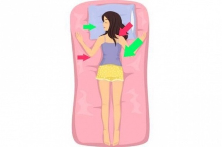 8. Nằm sấp: Nằm sấp khi ngủ có thể cản trở hơi thở, gây áp lực cho đốt sống cổ. Nằm sấp có thể gây đau lưng.