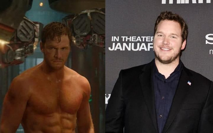 Chris Patt bắt đầu nổi tiếng khi đóng vai Andy Dwyer trong series phim của NBC. Nhưng nam diễn viên này đã phải giảm gần 30kg để được đóng vai chính trong “Những người bảo vệ ngân hà”. Chris cho biết phải ăn kiêng nghiêm ngặt và tập luyện gắt gao mỗi ngày để trông cơ bắp như trong phim.