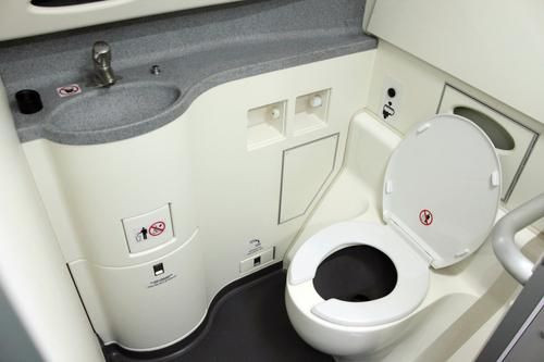 Vệ sinh tay sau khi ra khỏi phòng vệ sinh: Nhà vệ sinh trên máy bay là nơi chứa nhiều vi khuẩn nhất. Tính trung bình có khoảng 50 lượt sử dụng trên mỗi chuyến bay ngắn. Nếu là máy bay giá rẻ thì còn nhiều người sử dụng hơn nữa. Vì vậy, sau khi đi vệ sinh xong nên rửa tay sạch rồi khi về chỗ ngồi, sử dụng nước rửa tay diệt khuẩn một lần nữa vì tay nắm cửa nhà vệ sinh cũng rất bẩn.