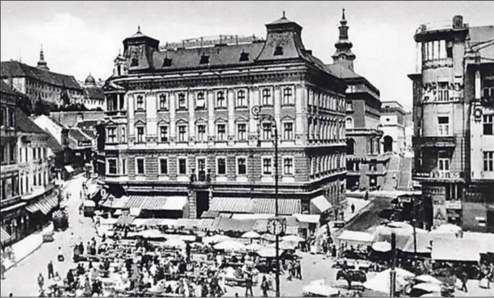 Quảng trường Ban Jelačić, Zagreb năm 1891. Ảnh: Vintag.